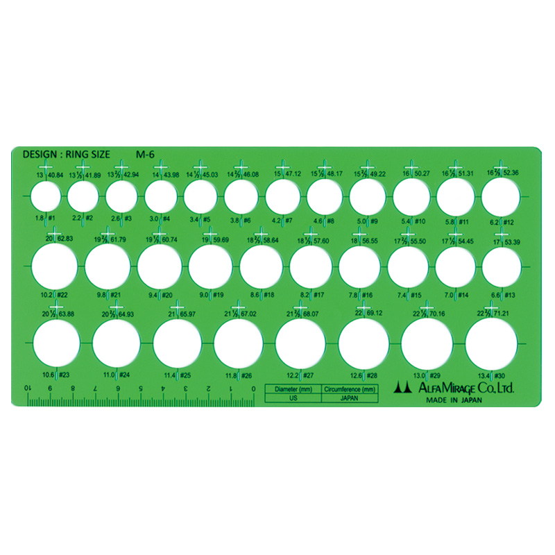 Various Design templates: Drawplate M6