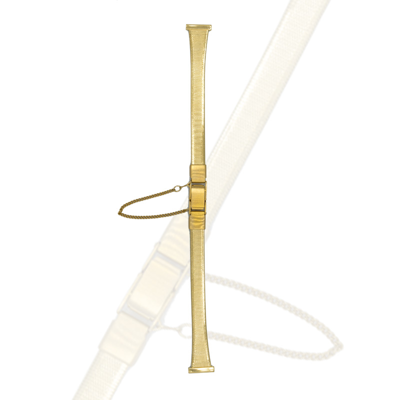 Horlogemakers Staal: Horlogeband geel met veiligheidslot