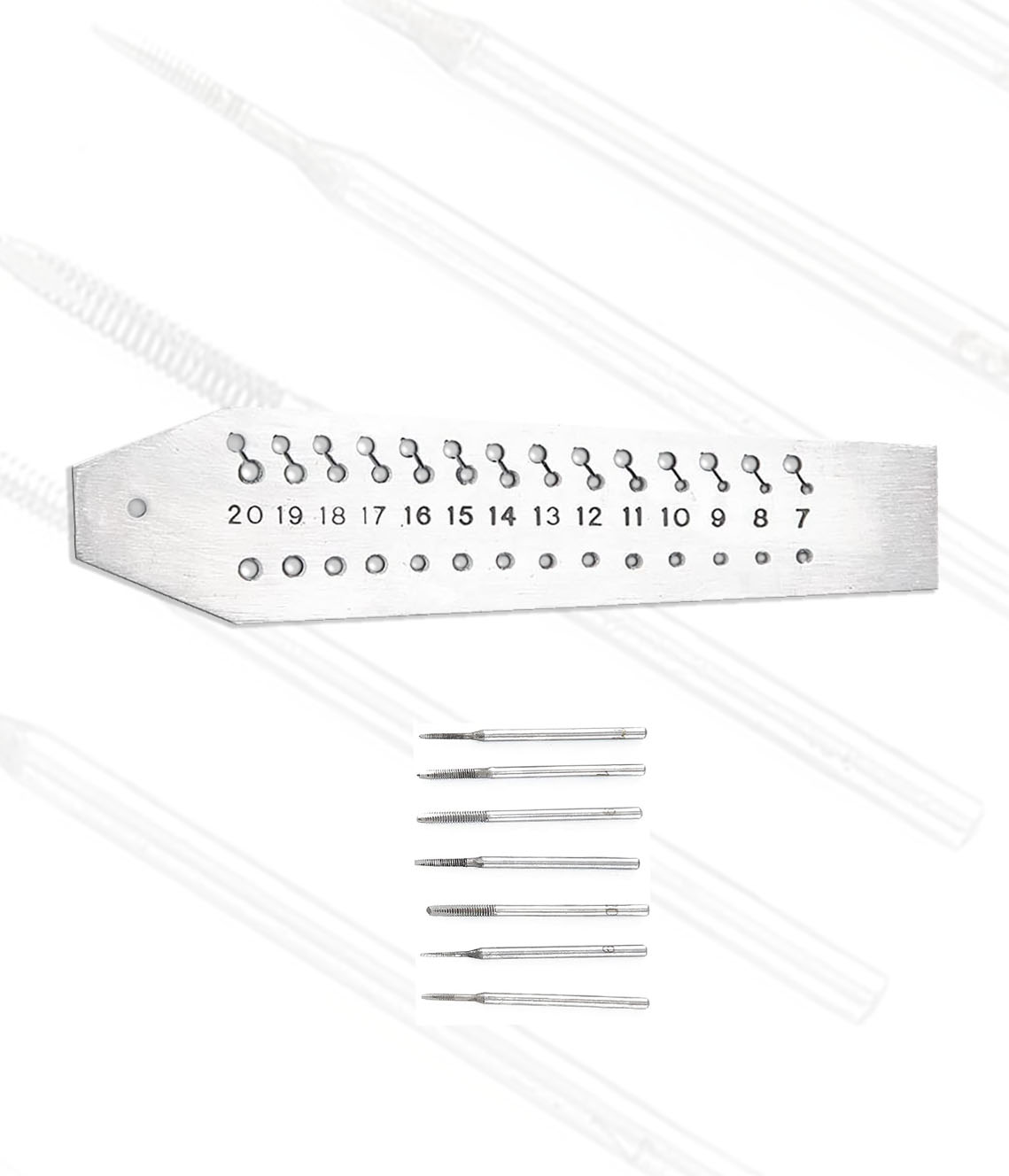 Horlogemakers Snij ijzer - tappenset: Snij ijzer - tappenset