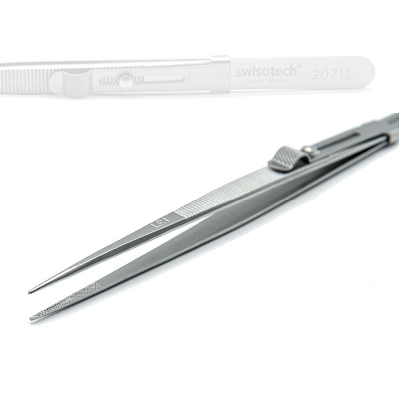 Jewelers Tweezers: Tweezer with groove and lock