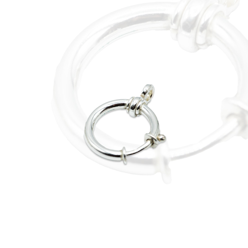Jewelers Spare parts: Spring rings silver with extra strong collar