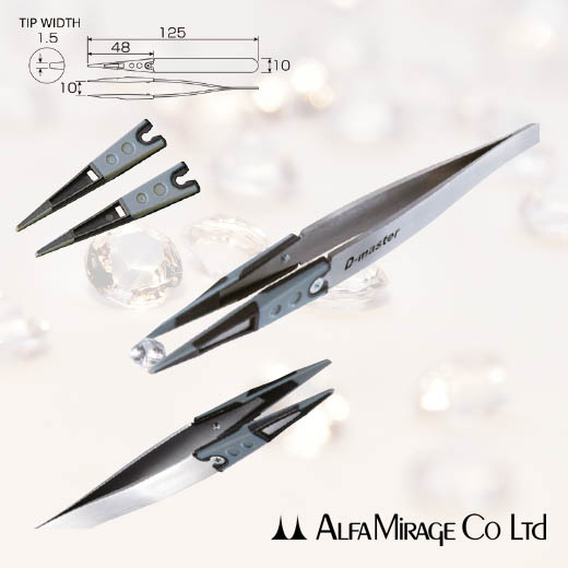 Jewelers Tweezers: Alfa Mirage soft punt pincet D-Master