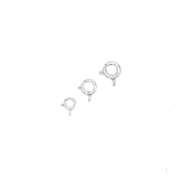 Jewelers Spare parts: Spring rings without collar silver