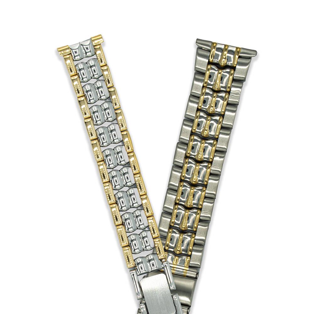 Watchmakers Steel: Watch strap white and yellow