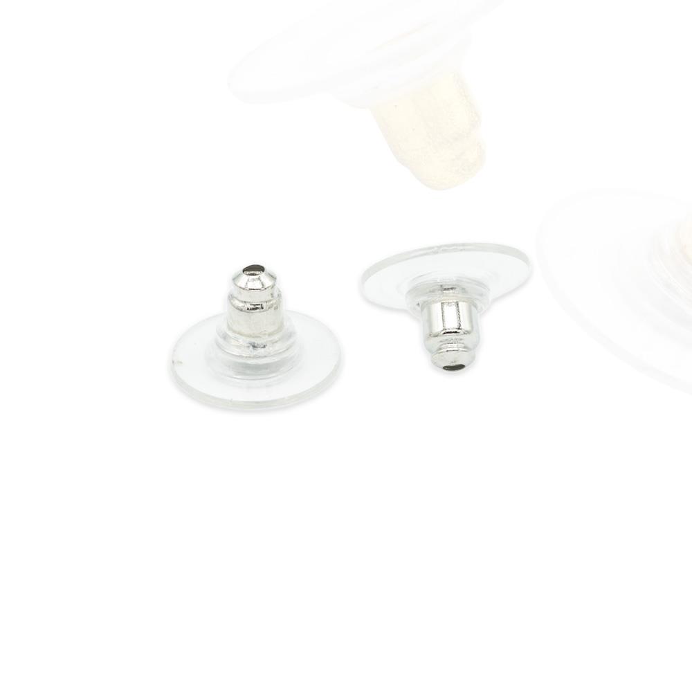 Juweliers Fournituren: Pousetten met plastieken plaatje