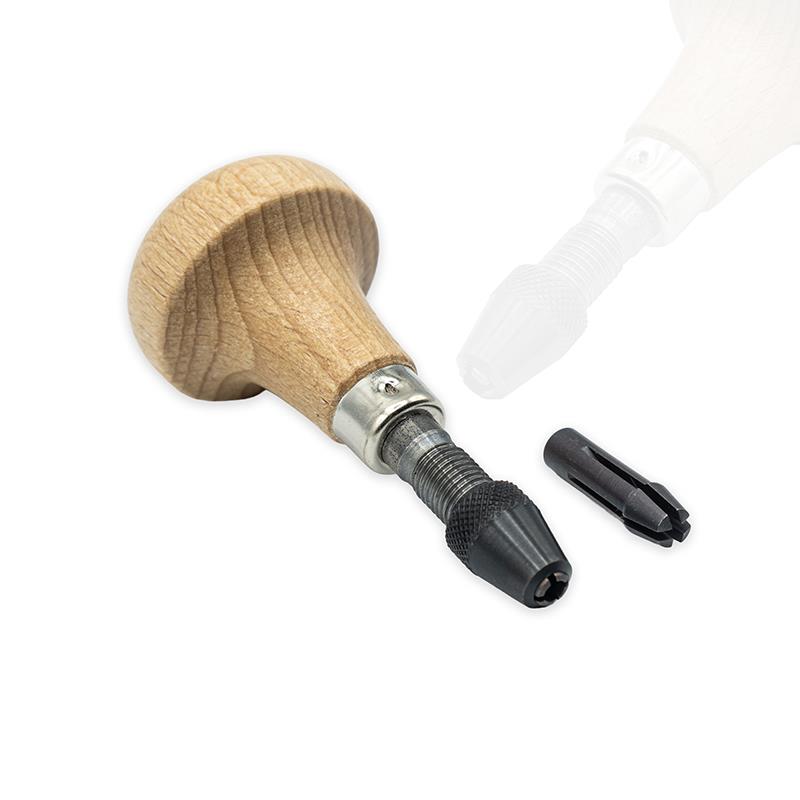 Jewelers Setting - engraving: Holder for beading tool with handle and 2 chucks
