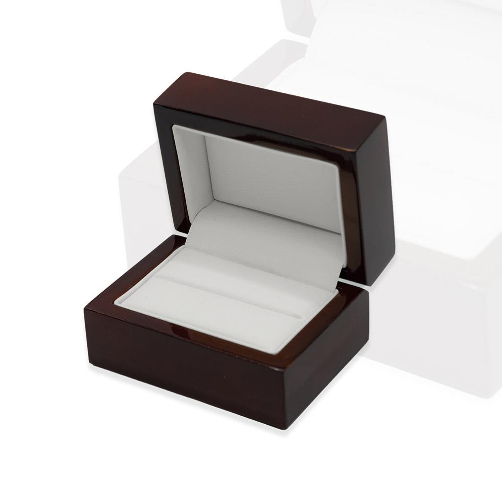 Various Packaging: Box for rings - wood shiny